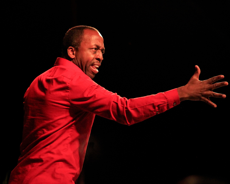 Comedian Hand at Story Telling Festival
