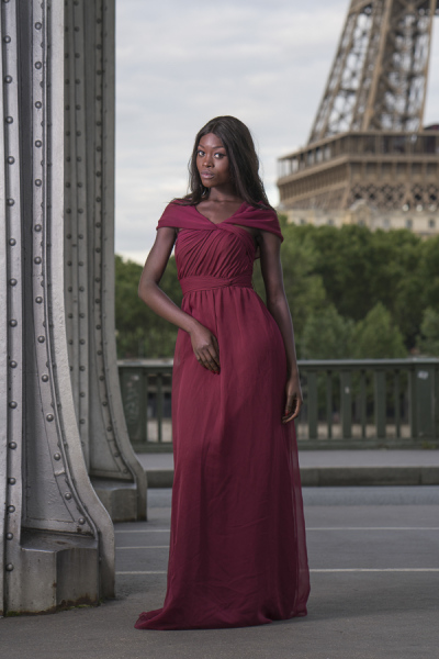 Beautiful in Paris Near Eiffel Tower with Flash