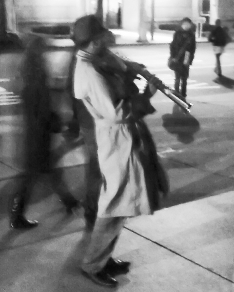 The Player Outside The Metropolitan Museum of Art NYC